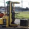 1472 Hyster model R30XMS2 serial # D174N02421B, 3000 lb. lifting capacity, 24 volt electric powered stand up order picker, Triple mast, 95" lowered height, 212" raised height, 2465 hours, Year 2004
