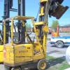 858 Hyster model E30AS serial # A114D015975, 3000 lb. lifting capacity, Electric powered, Cushion tires, 173" raised height, Year 1995
