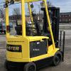 1560 Hyster model E50XM serial # F108V17773W, 5000 lb lifting capacity, 36 volt electric powered, 189" raised height, clamp attachment, cushion tires, Year 1999