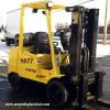 1077  Hyster model S60XM serial # D187V12244V, 6000 lb. lifting capacity, LP gas powered, GM 3.0, 4 cylinder engine,  Cushion tires,  81" lowered height,
164" lifting height,  Weight of forklift 10,140 lbs, Year 1998,14755 hours