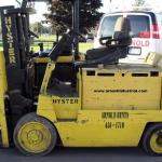 
721 Hyster model E80XL serial # C098D02922T, 8000lb lifting capacity, 36 volt Electric powered, Cushion tires, 91.5" lowered height, 102.5" raised height, Year 1996