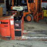 1244 Baker model BW-060 serial # B2634-023, 6000 lb lifting capacity, 12 volt Electric powered pallet jack, Standard 27 x 48 size, Year 1996