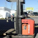 762 Raymond model 152-OPC30TT serial # 152-91-06174, 3000lb lifting capacity, 24 volt Electric powered, Stand up order picker, Year 1991, 204" lifting height