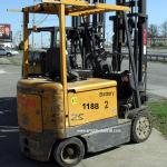 1188 TCM model FCB25A4S serial # A74T00922, 5000 lb lifting capacity, Electric powered, 189" raised height, Cushion tires
