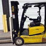 1784 Yale model ERP030VTN48TE082 serial # G807N08283N, 3000 lb. lifting capacity, 48 volt, 3 wheel style cushion tires, Triple mast, 82" lowered height, 187" raised height, Side shift, 3 way hydraulics, Finger tip controls, 3692 hours, Year 2015