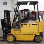 720 Hyster model E80XL serial # C098D02907T, 8000 lb. lifting capacity, 36 volt, Cushion tires, Year 1996, 91.5" lowered height, 102.5" raised height