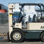 1833 Allis Chalmer model ACP60LPS serial # ADH115569, 6000 lb. lifting capacity, LP, 152" raised height, Pneumatic tires, Weight of truck 11,314 lbs.